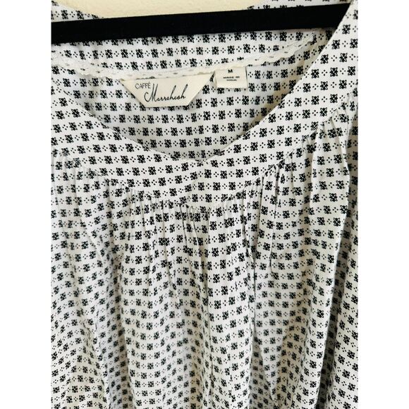 Caffe Marrakesh Women's BOHO Paisley Peasant Top Size M Hippie NWT - Picture 2 of 5